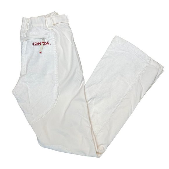 NWOT Hudson Bay Company Olympic Snow Pants Women’s Size 8 HBC Lined Ivory - Picture 1 of 11